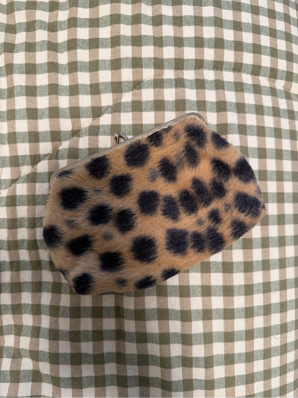 Vintage leopard print small clutch